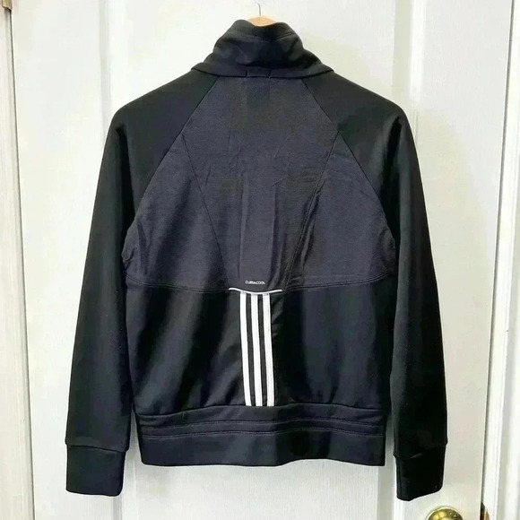 Adidas ClimaCool Zip Up Track Running Jacket Athletic Gym Bomber Black Medium - Picture 6 of 15